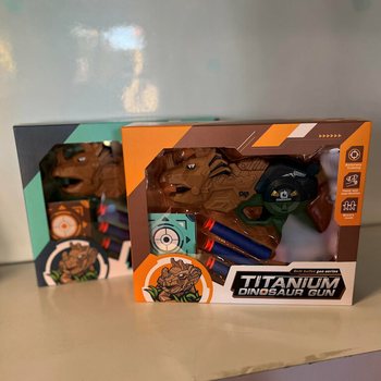 Pistola Dinosauro con Frecce e Bersaglio - Confezione Regalo (Set di 2)