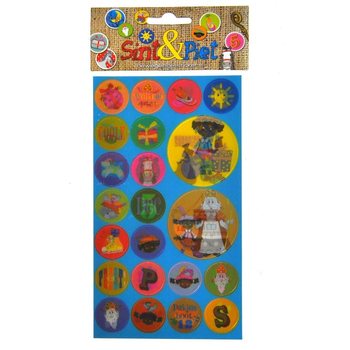 2 FOGLI DI ADESIVI ANIMATI SAN NICOLA E PIET (11 pz.)
