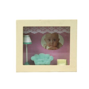CORNICE PORTAFOTO 3D IN LEGNO PER CAMERETTA - MODELLO 2 (6 pz.)