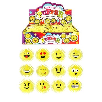 Palline Puffer Smili Luminose in Display (12 pz.)