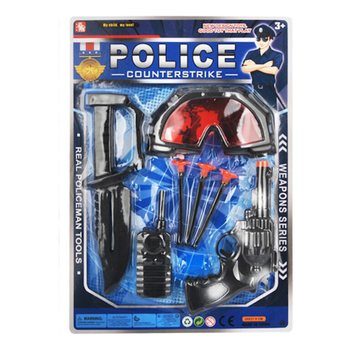 Set Gioco Polizia con Occhiali e Pistola a Ventose (6 pz.)