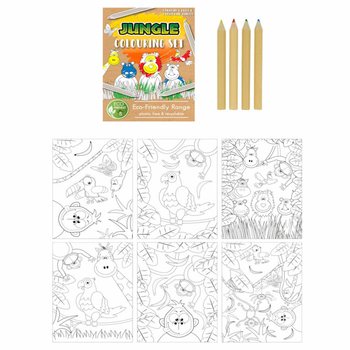 ECO-FRIENDLY &ndash; Set da Disegno Animali della Giungla (25 pezzi)
