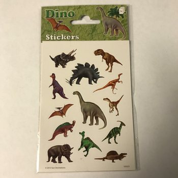 FOGLI DI ADESIVI: DINOSAURO, 16 x 9 cm (10 pz.)