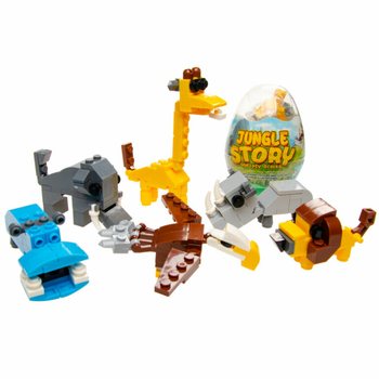 Mattoncini da Costruzione Brick in Uovo - Mix Animali della Giungla (12 pz)