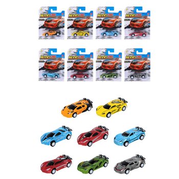 AUTO SPORTIVE PULL BACK SU SCHEDA - COLORI MISTI (12 pz.)