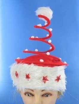 CAPPELLO DI NATALE DI LUSSO A SPIRALE CON STELLA LUMINOSA (12 pz)
