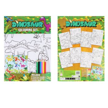 GRANDE SET DA COLORARE - MODELLO: DINOSAURO - Dim 22x30x1 CM (12 pz)