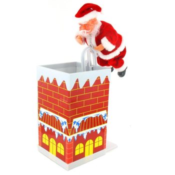 BABBO NATALE CHE SALE SUL CAMINO (2 pz.)
