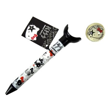 HELLO KITTY - PENNA A SFERA E PALLA RIMBALZANTE 2 IN 1 - NERO (24 pz.)