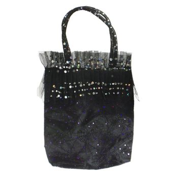 BORSA GIOCATTOLO CON BRILLANTINI E STAMPA RAGNATELA (6 pz.)