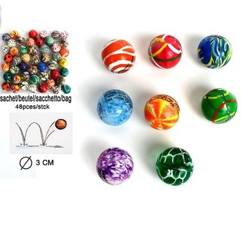 MIX PALLINE RIMBALZANTI - Ø 3 CM (48 pz.)