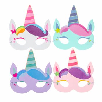 Mix Maschere Unicorno in Gomma Crepla (48 pz.)