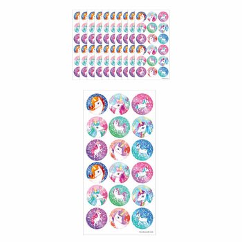 ADESIVI DIVERTENTI - UNICORNO - 18 ADESIVI PER FOGLIO (10 pz.)