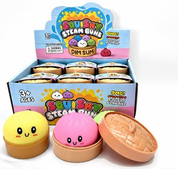 RAGE - Squishy Bun Dumplings GRANDE (Dim. 8.5x8.5x4.8 cm) - Viral 2026 Fidget Toy (12 pz.)