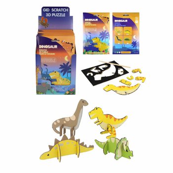Puzzle 3D Dinosauri SCRATCH - Display (18 pezzi)