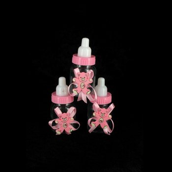 BIBERON DECORATIVO ROSA CON ORSETTO (12 pz.)