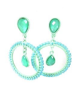 Bellissimi Orecchini Stile Ibiza Color Menta (1 pz)