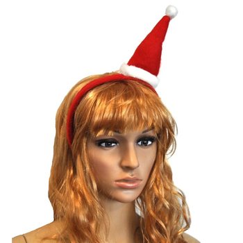 CERCHIETTO CON CAPPELLO DI NATALE PER BAMBINI (12 pz.)