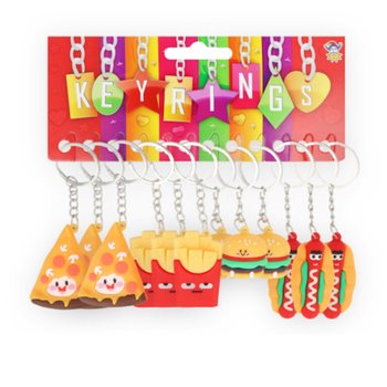 PORTACHIAVI FAST FOOD 3D - MIX DI DESIGN (12 pz.)