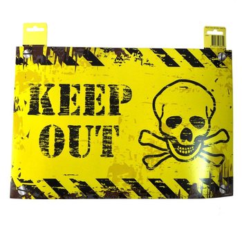 CARTELLO DECORATIVO PER PORTA - "DANGER" / "KEEP OUT" (12 pz.)