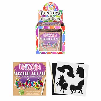 ECO FRIENDLY - Carta da Grattare Magica Unicorno in Display (108 pz.)