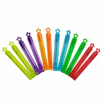 Bacchette Bolle di Sapone a Stella Colorate (12 Pezzi)