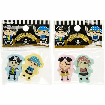 Set Gomme da Cancellare Figure Pirati - 2 Pezzi in Display