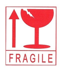 Etichette FRAGILE / Adesivi Fragile (45 fogli)