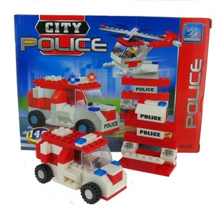 MATTONCINI DA COSTRUZIONE POLIZIA (2 pz.)
