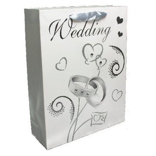 Sacchetto Regalo per Matrimonio Argento (12 pz.)
