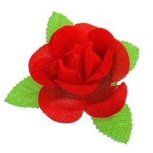 CORSAGE - ROSA CON FOGLIA (24 pz.)