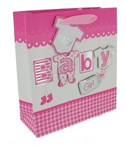 SACCHETTO REGALO NASCITA - ROSA BEBÈ (12 pz.)