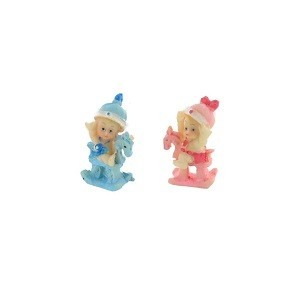 Decorazione Neonato su Cavallo a Dondolo 5 cm (24 pz.)