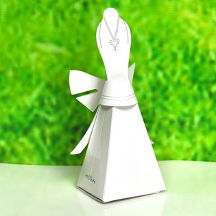 Scatoline bomboniere matrimonio modello abito da sposa (50 pz.)