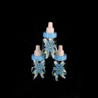 BIBERON DECORATIVO BLU CON ORSETTO (12 pz.)