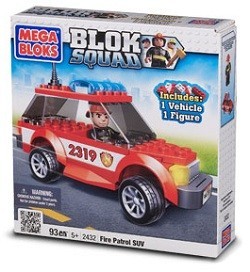 MEGABLOKS BLOK SQUAD SUV PATRULLA DEI VIGILI DEL FUOCO - 2432 (2 pz.)