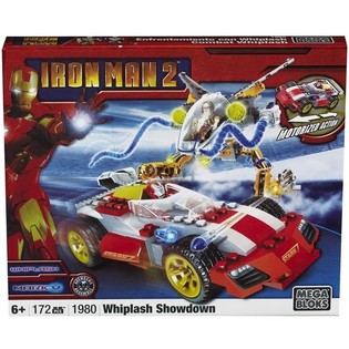 MEGA BLOKS Iron Man 2 Whiplash Showdown Set di Gioco - 1980