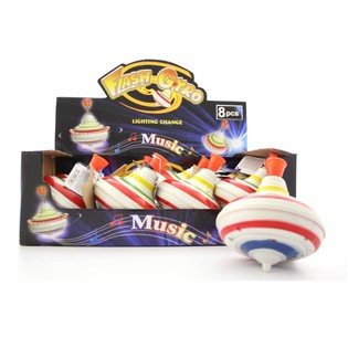 MEGA TROTTOLA MUSICALE CON LUCE E SUONO (8 pz.)