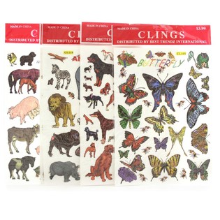 ADESIVI PER FINESTRE CON ANIMALI (48 pz.)