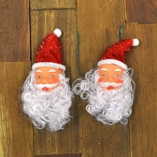 Piccole teste di Babbo Natale, set da 2 (12 set)