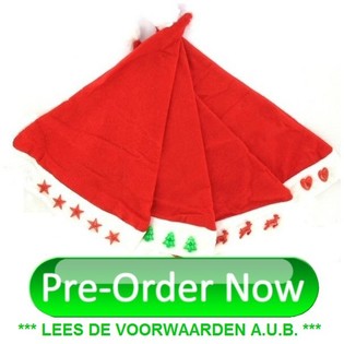 PACCHETTO ASSORTITO CAPPELLI DI NATALE LUMINOSI (240 pz.)