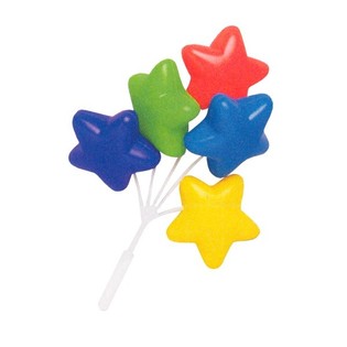 TOPPER PER CUPCAKE - GRAPPOLO DI PALLONCINI STELLE (14 pz.)