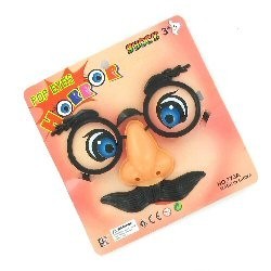 Occhiali divertenti con baffi (12 pz.)