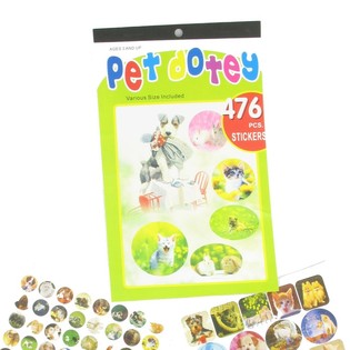 Libro di Adesivi Modello - Animali (12 pz.)