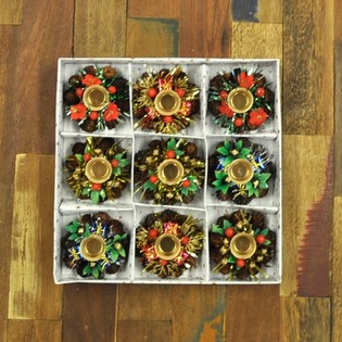 Portacandele di Natale (9 pz.)