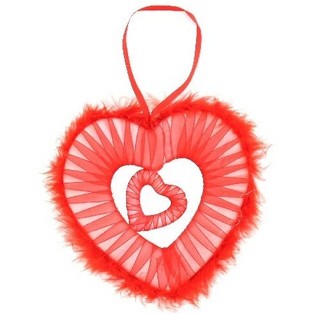 Cuore Decorativo Rosso (Set da 2)