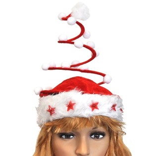CAPPELLO DI NATALE DI LUSSO A SPIRALE CON STELLA LUMINOSA (12 pz)