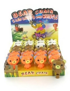 Portachiavi a forma di Orso con Fischietto (24 pz.)