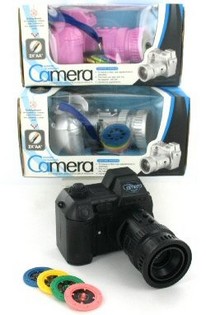 Fotocamera giocattolo con proiezione di diapositive (2 pz.)
