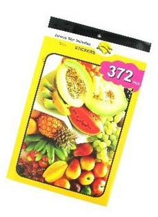 Libretti di Adesivi Modello: Frutta (12 pz.)